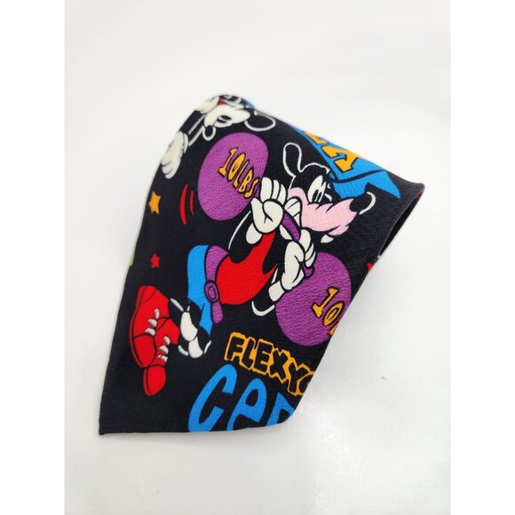 Vintage Disney 'The Tie Works' 100% Silk Mickey Mouse Goofy Flex Pump Workout - Picture 8 of 8